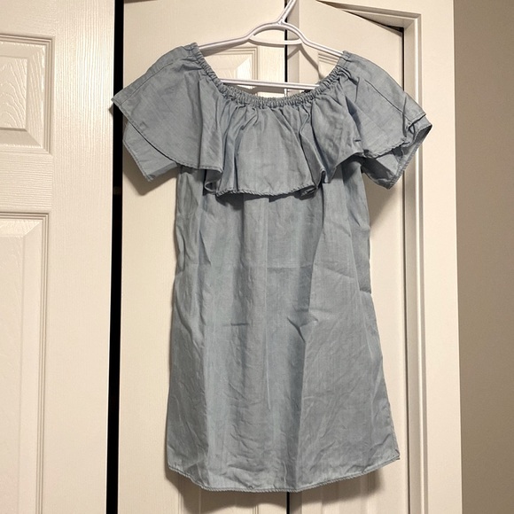 Honey Punch Off The Shoulder Denim Dress - Picture 1 of 1